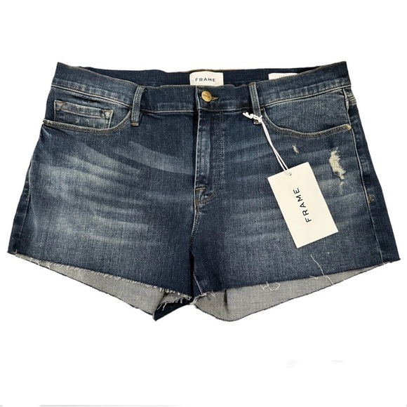 FRAME Le Cutoff Womens Denim Shorts Size 32‎ Blue New